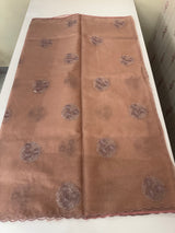 Organza saree with embroidery - MSH375 DuskyPeach