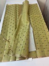 Tissue Silk embriodery saree MS49888- DuskyGreen