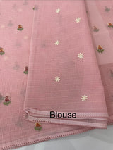 NetKota saree with embroidery MSN765 Pink