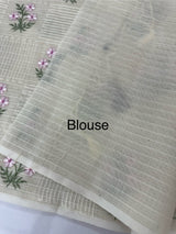 Netkota embriodery saree MS1496 Warm Ivory