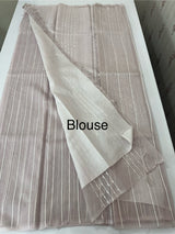 Soft organza saree with thread lines and sequence work MOS868(21)