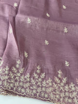 Crush Organza embroidery saree MS9740