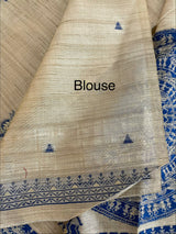 Matka Blended Tussar silk saree with kanta inspired thread work-  MS4801