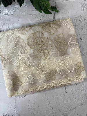 Soft Organza saree with thread work - MSH910 White