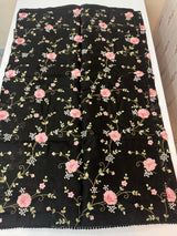 Kota saree with embroidery MS14954 - JetBlack