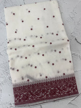 NetKota saree with chikankari machine embroidery - MS14622