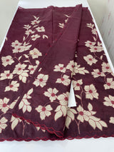 Semi organza saree with tissue applqiue work - MSH931