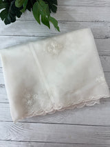 Organza saree with embroidery - MSH375 White