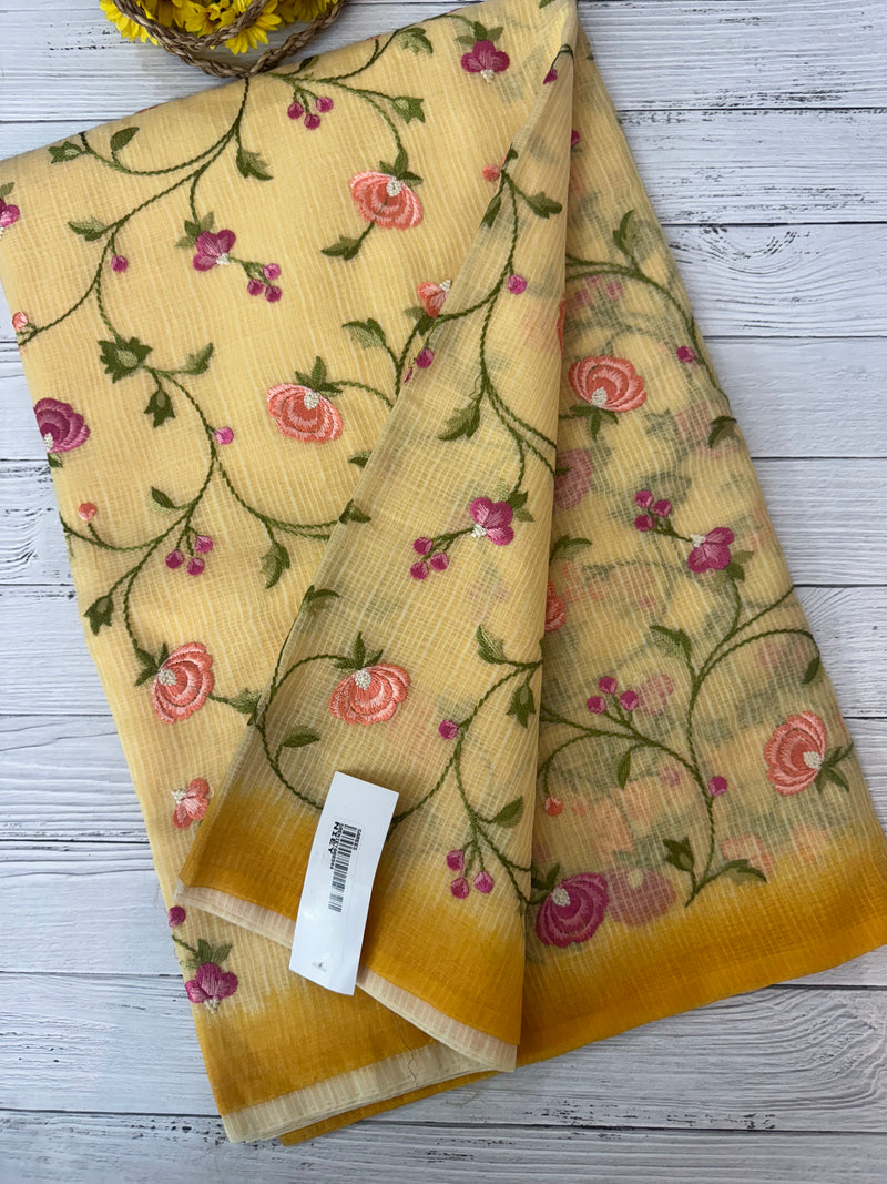 Soft kota silk saree with embriodery MS14809
