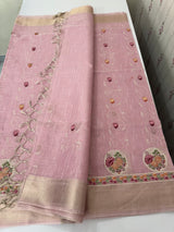 Tissue silk saree MS8190 - Pink
