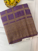 Semi banarasi Khaddi Georgette saree - MS1498 Violet