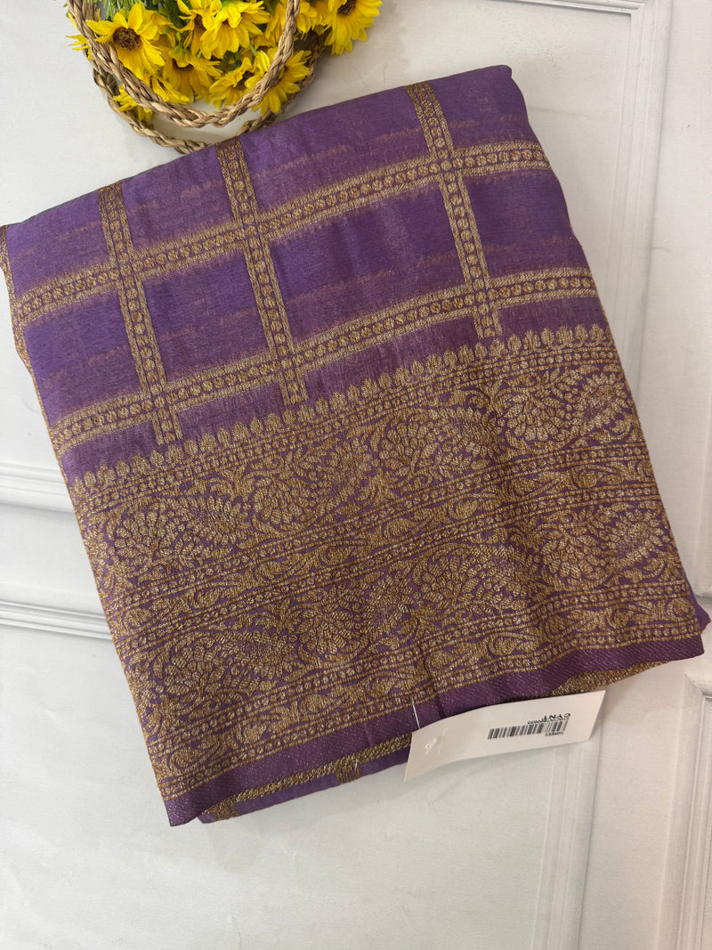 Semi banarasi Khaddi Georgette saree - MS1498 Violet
