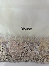 Soft Organza saree with cutwork tissue applique borders - MCW765
