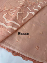 Kota silk embroidery saree  MSH125 - Peach