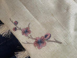 Blended tussar saree with embriodery - MS8665 Cream