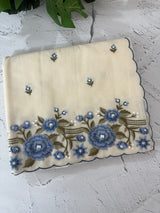 Mul chanderi embriodery saree with scalloped borders MSH176