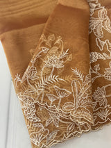 Viscose Organza saree with embriodery-MS14414