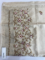 Kanta Handstitched Blended tussar silk saree MS90543