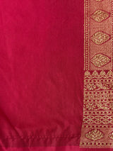 Banarasi semi katan saree SHKNSNM PinkRed