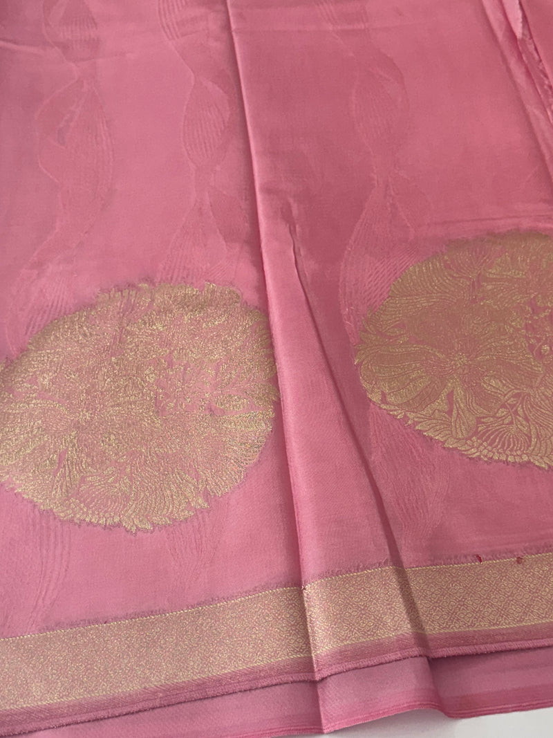 Crepe tissue silk saree with blouse MA32321