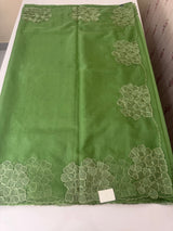 Semi organza saree with embroidery & scallop border - MSH901 JadeGreen