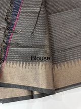 Semi silk sarees with temple border  MTS890
