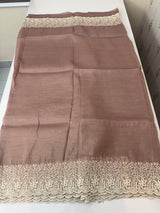 Crush Organza embroidery saree MS9739- DuskyNudeMauve