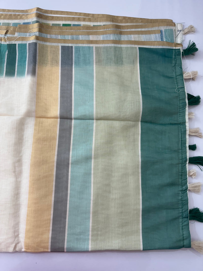 Rainbow semi Linen Saree MLS615- 14