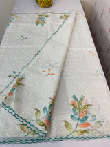 NetkKota saree with handpainting and embroidery MS7833