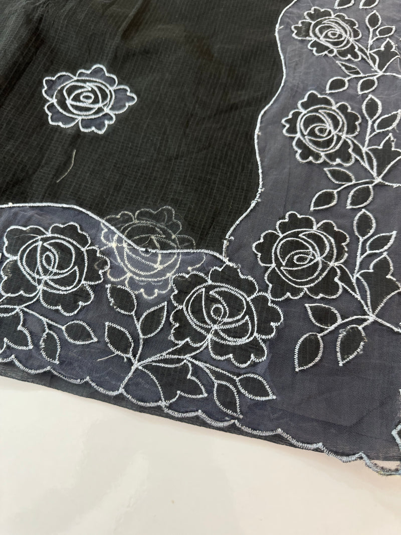 NetKota Applique work saree  MSH110- Black