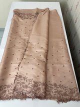 Blended Satin finish Tussar silk saree with applique work- MS8178