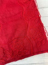 NetKota Applique work saree  MSH110- DeepRed