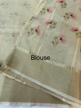 Tissue mix Semi silk saree with digital prints MSR691