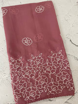 Georgette saree with embroidery work MSG456