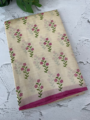 Printed Art silk saree with blouse MAS6966