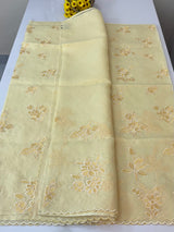 Soft kota silk saree with embroidery and scalloped border MS15232