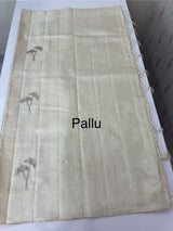 Blended tussar saree with embriodery - MS8665(3) Cream