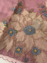 Designer Glass organza saree with applique work- MSH15195