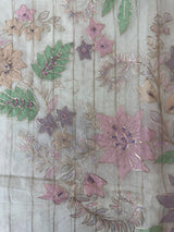 Mul chanderi applique work saree  MSH7371