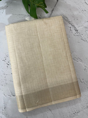 Soft silk saree with zari borders  MSG6162 PearlCream