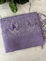 Tissue silk saree with embroidery MSH240