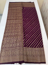 Semi banarasi Khaddi Georgette saree - MS1499 Wine