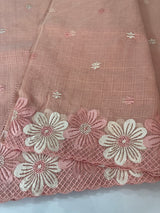 Embroid Kota silk saree MTSS689 Peach