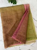 Pure Mul chanderi saree with hand chikankari work - MSM511(1)