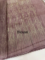 Glass organza saree with embroidery - MS1265