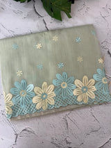 Soft Tissue kota embroidery saree MSK4660 PastelBlue