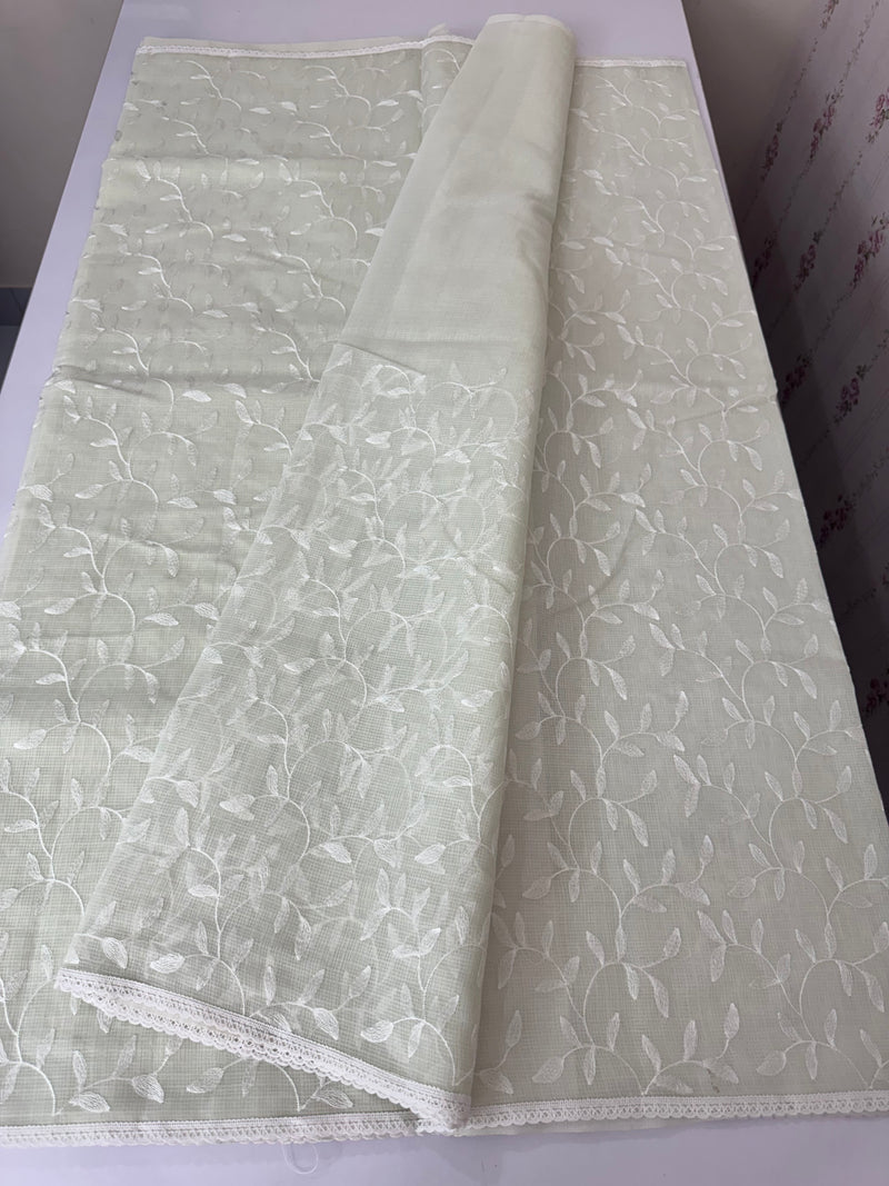 Kota embriodery saree MS1455 Pale Green