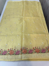 Silky kota embroidery saree MSK4333 - Yellow