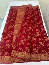 Banarasi Tussar Georgette Saree  - MS44376 Maroon