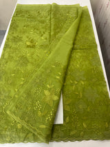 Soft Organza saree with Applique work MSLK478
